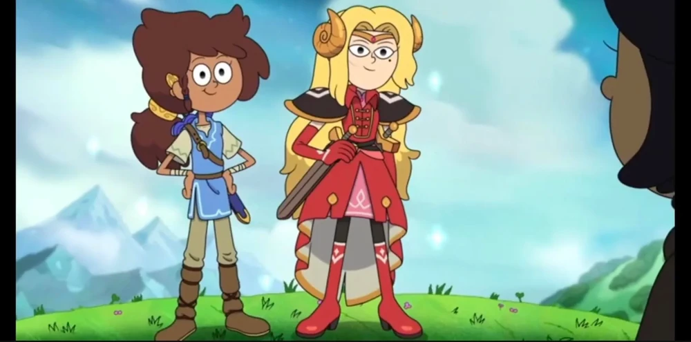 Image of Ann and Sasha dressed as Link and Edelgard